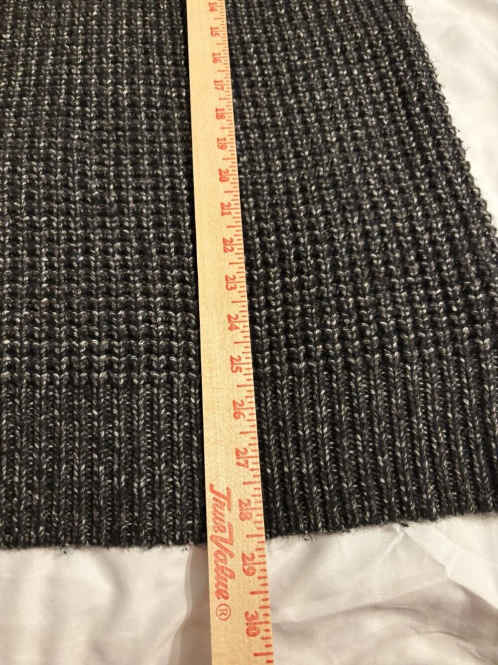 AllSaints Mens Large Knit Sweater In Black & Gray Chunky Cotton Blend - Picture 5 of 8